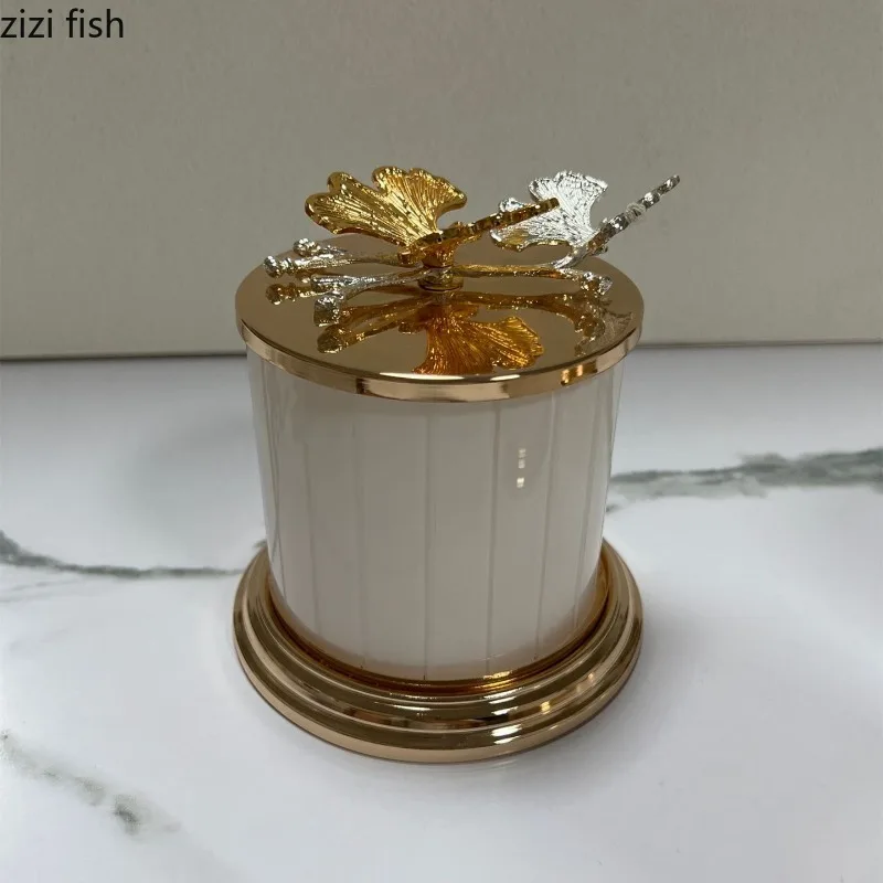 Metal Cover Acrylic Storage Jar Candy Jars Storage Tanks Storage Bottle Dried Fruit Box Candy Box Desktop Organizer Food Jars