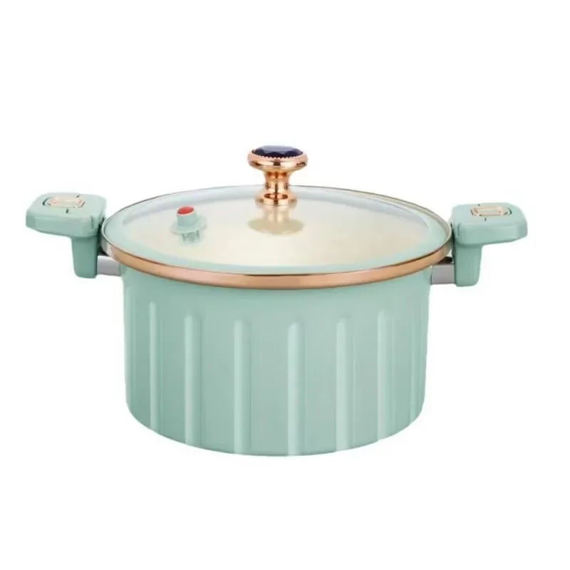Non-Stick Micro Pressure Soup Pot, Induction Compatible, Large Capacity Double Ear Multi-functional Cooking Stew Pot for Home