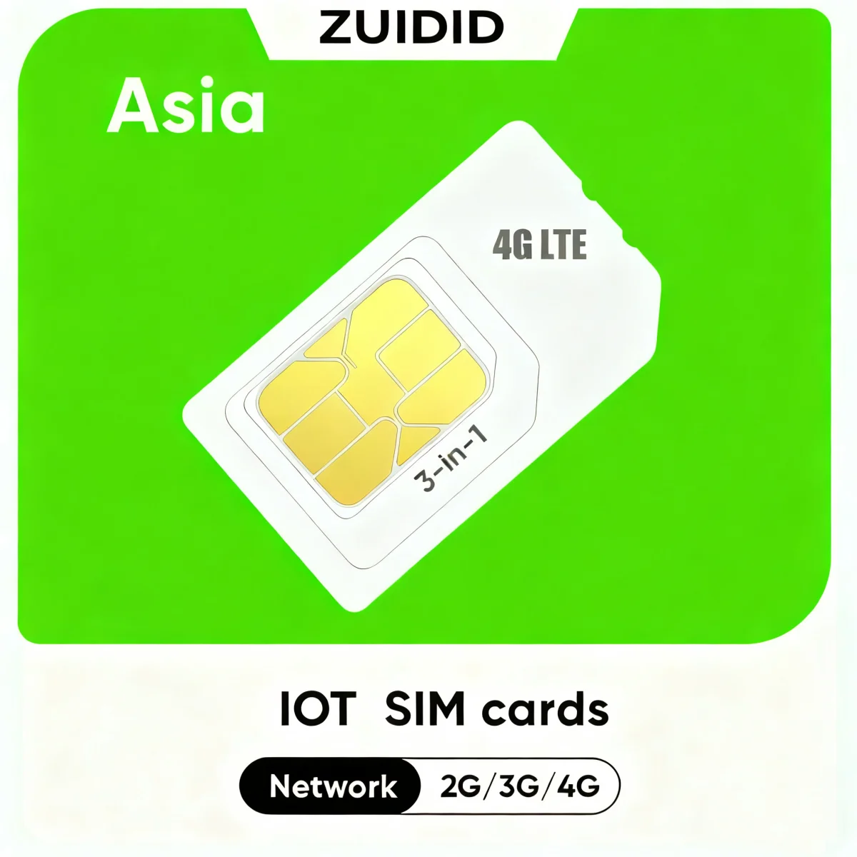 SIM Card Unlocked for IoT devices, Vending Machines, GPS Trackers, Wireless Intercoms POS Use, 4G LTE, 360MB