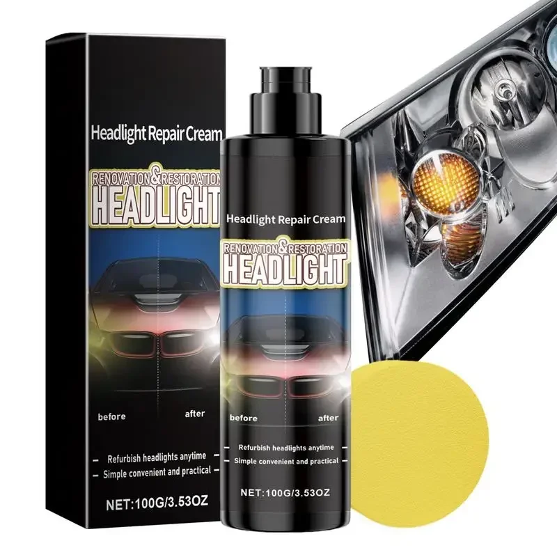 Car Restoration and Polishing Liquid, Headlight Cleaner, Headlight Scratch Remover, Cleaning Paste