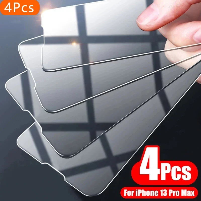 

4PCS Tempered Glass For iPhone 15 Pro Max 14 Pro 11 12 13 14 PRO MAX Screen Protector Glass For iPhone 15 14 Plus 13 12 Mini