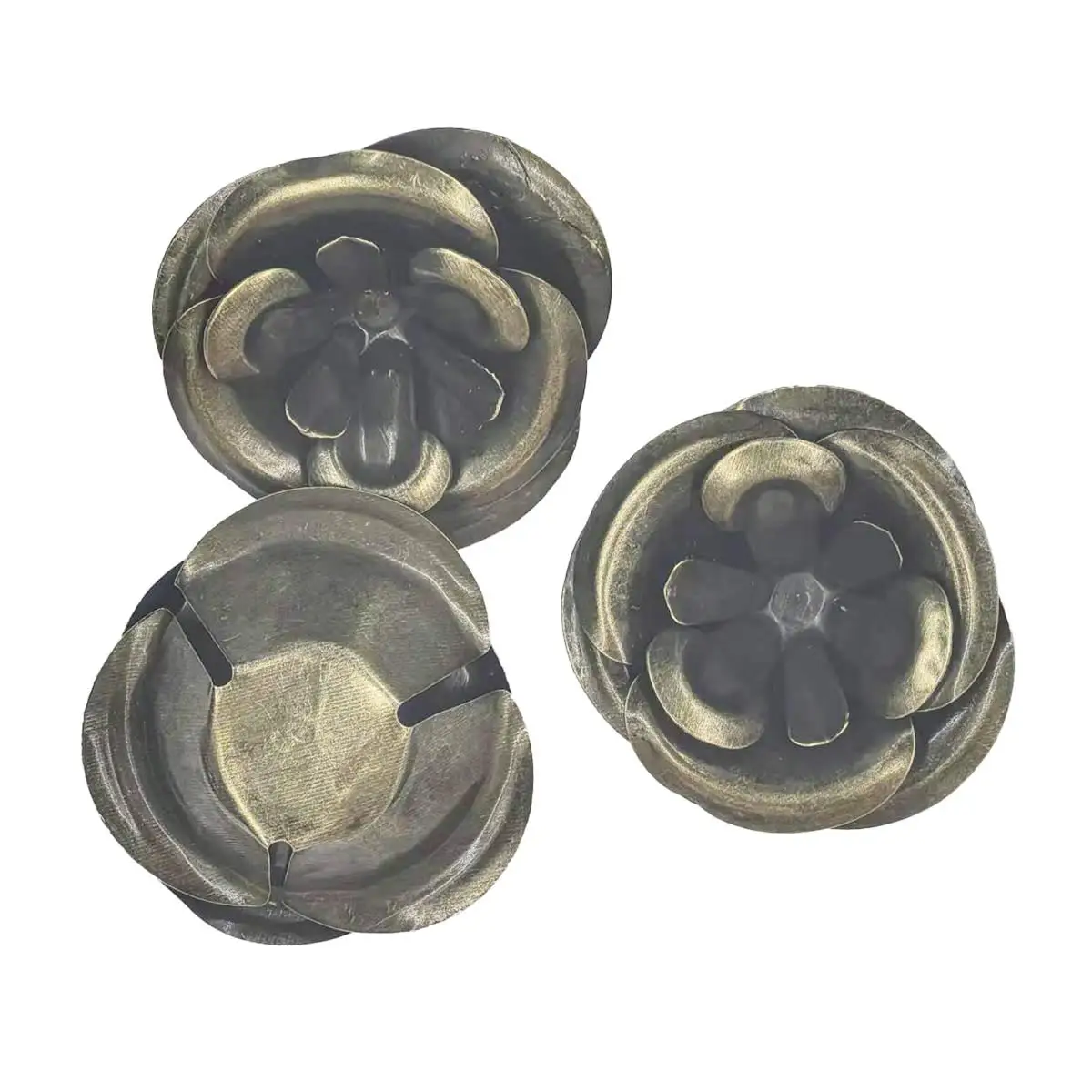 200PCS Metal Combination Decorative Flower Charm Cameos 39mm DIY Embellissment Crafts Apparel Handmade Accessories Supplies