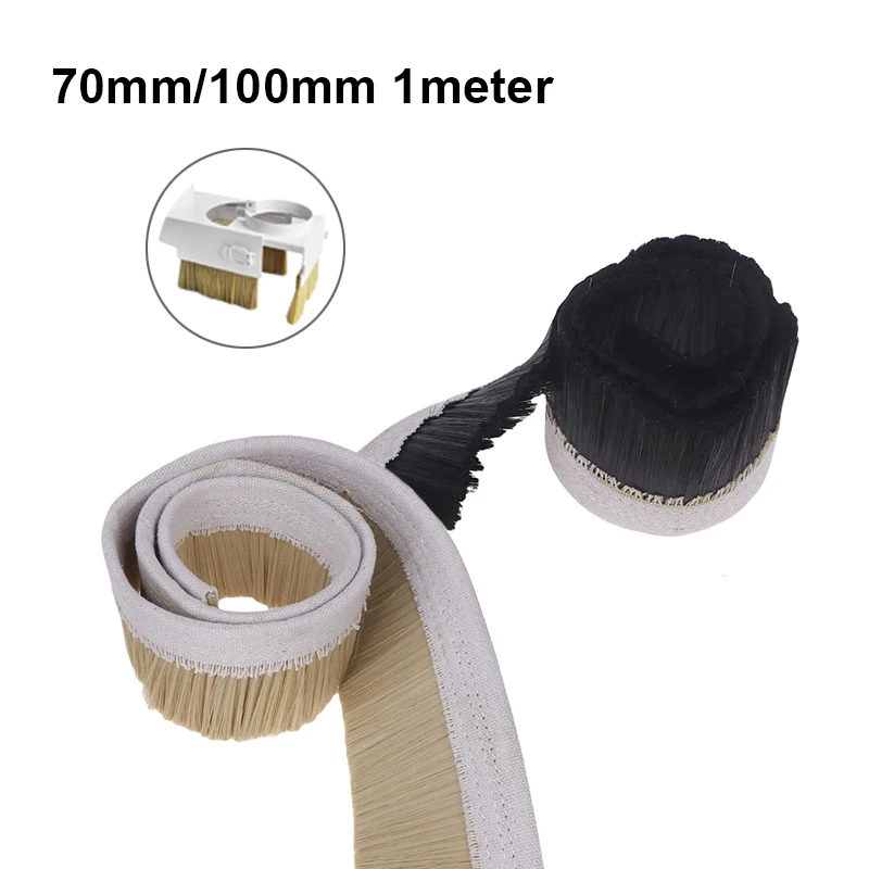 70mm/100mm Nylon Dust Cover Brush Vacuum Cleaner Accessory Spindle Engraving Machine Brush CNC Router Total Length 1M