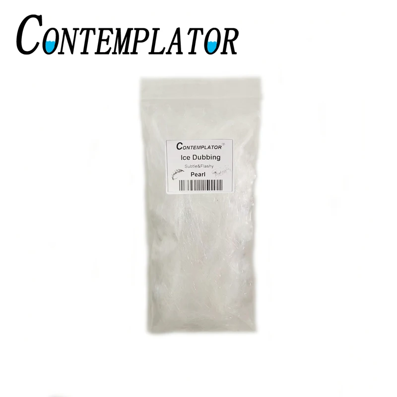 CONTEMPLATOR 4 g/saco Fly Tying 65mm Fibra Longa Ninfa Camarão Moscas Pérola Branca Dispensador de Duplação de Gelo Streamer Fibra Sintética