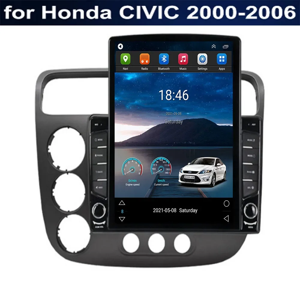 

9,7 "Android 13 для Honda CIVIC 2000 2001 2002 2003-2004 автомобильное радио Тесла, мультимедийный видеоплеер, навигационная камера