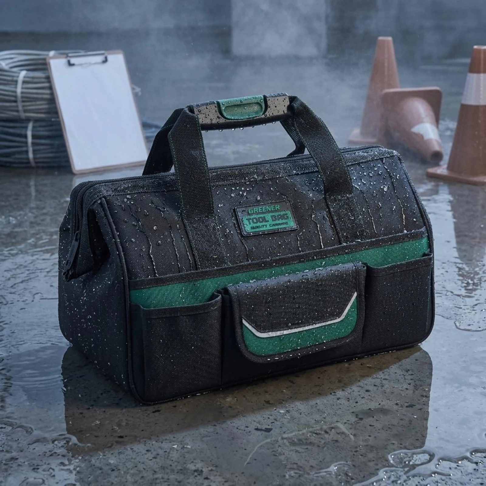 Canvas Tool Bag Rectangular Soft-Sided Tool Bag Hardware Storage Wear-Resistant Large Capacity