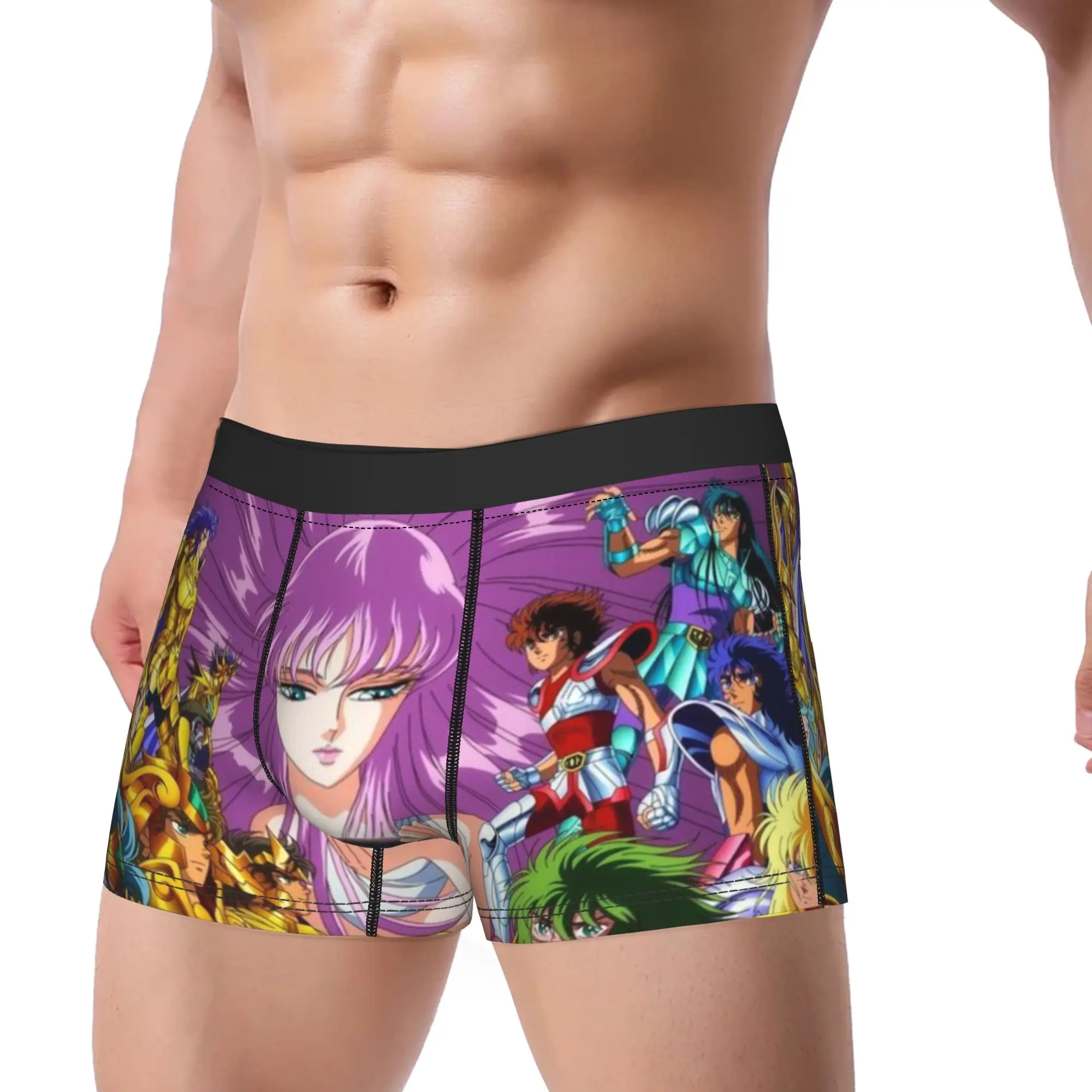 Ancient Zodiac Hero Saint Seiya Underpants Breathbale Panties Male Underwear Ventilate Shorts Boxer Briefs