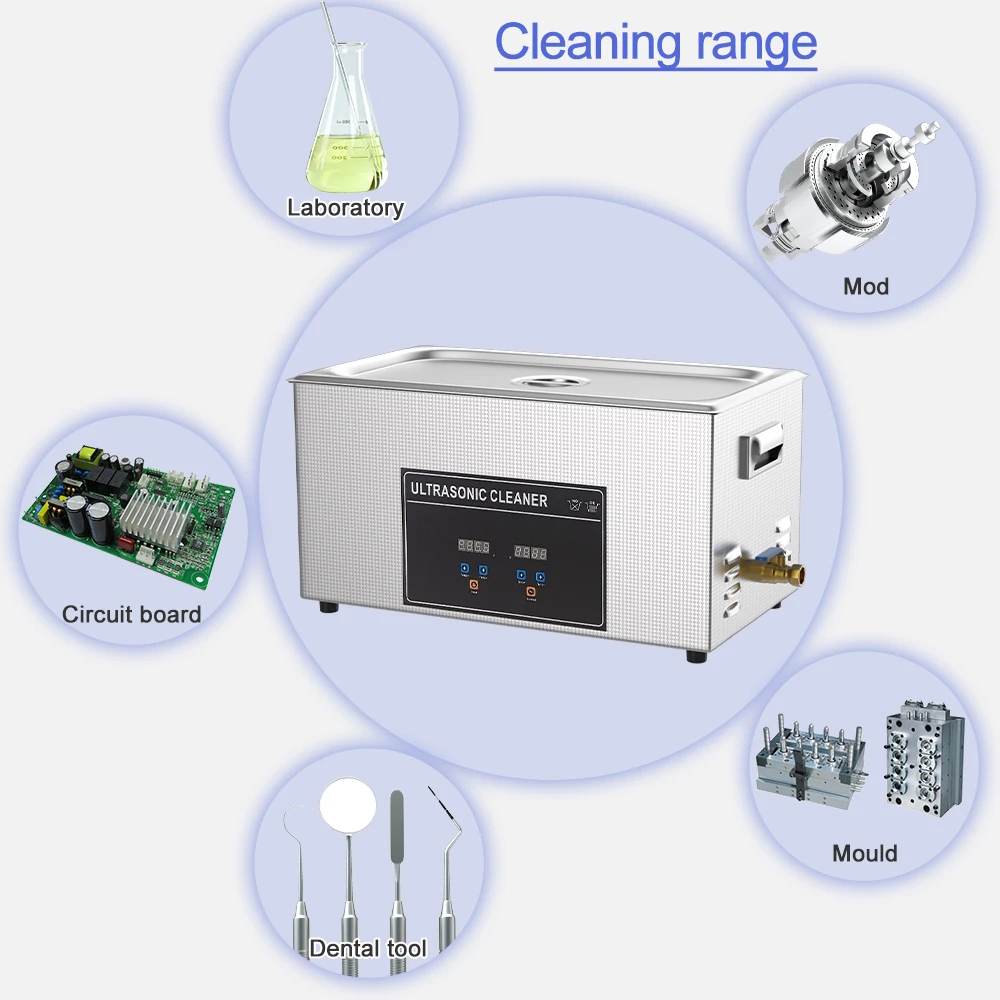 110v 220v Ultrasonic Cleaner Machine 1.3L 2L 3L 6L 10L 15L 22L 30L 60W 120W 600W 800W 900W Sonic Washing Dental Jewelry Bath