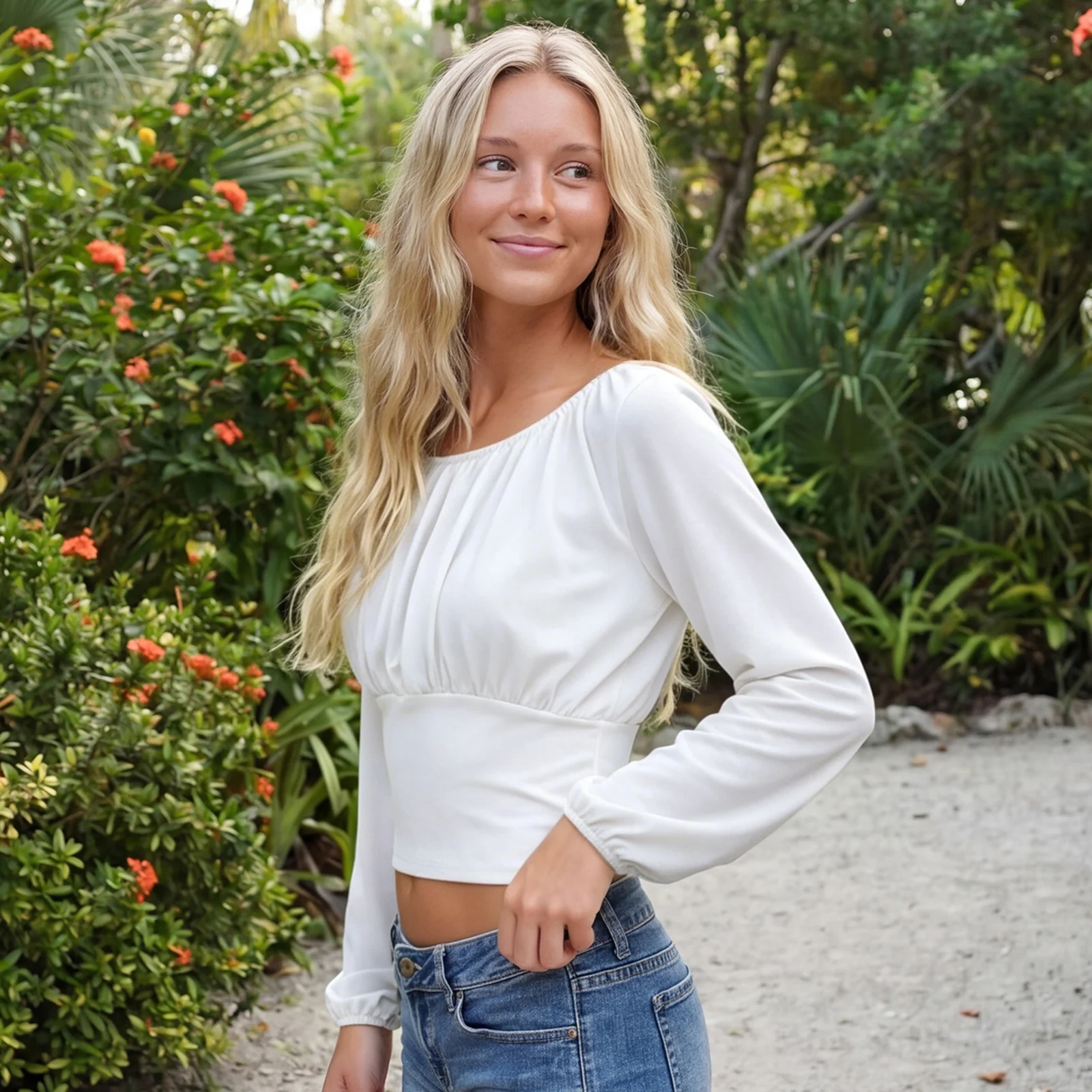 Early Autumn Women's Solid Color Off-Shoulder Cropped Tops Ladies Casual Sexy Slim-Fit Long Sleeve T-Shirts Fitted Bodice Blouse