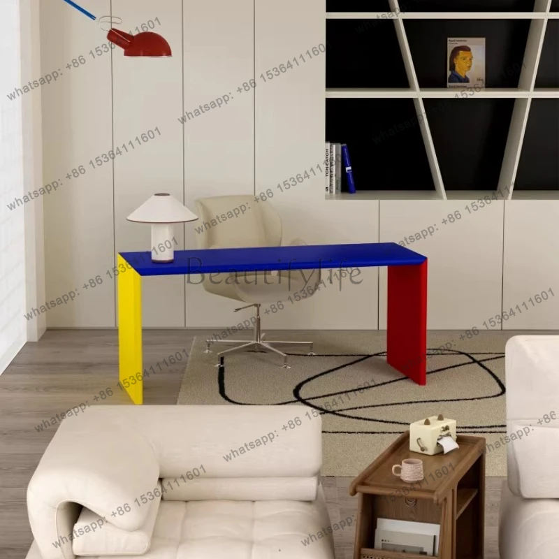 

Desk, contrasting color dopamine computer desk can be customized in size