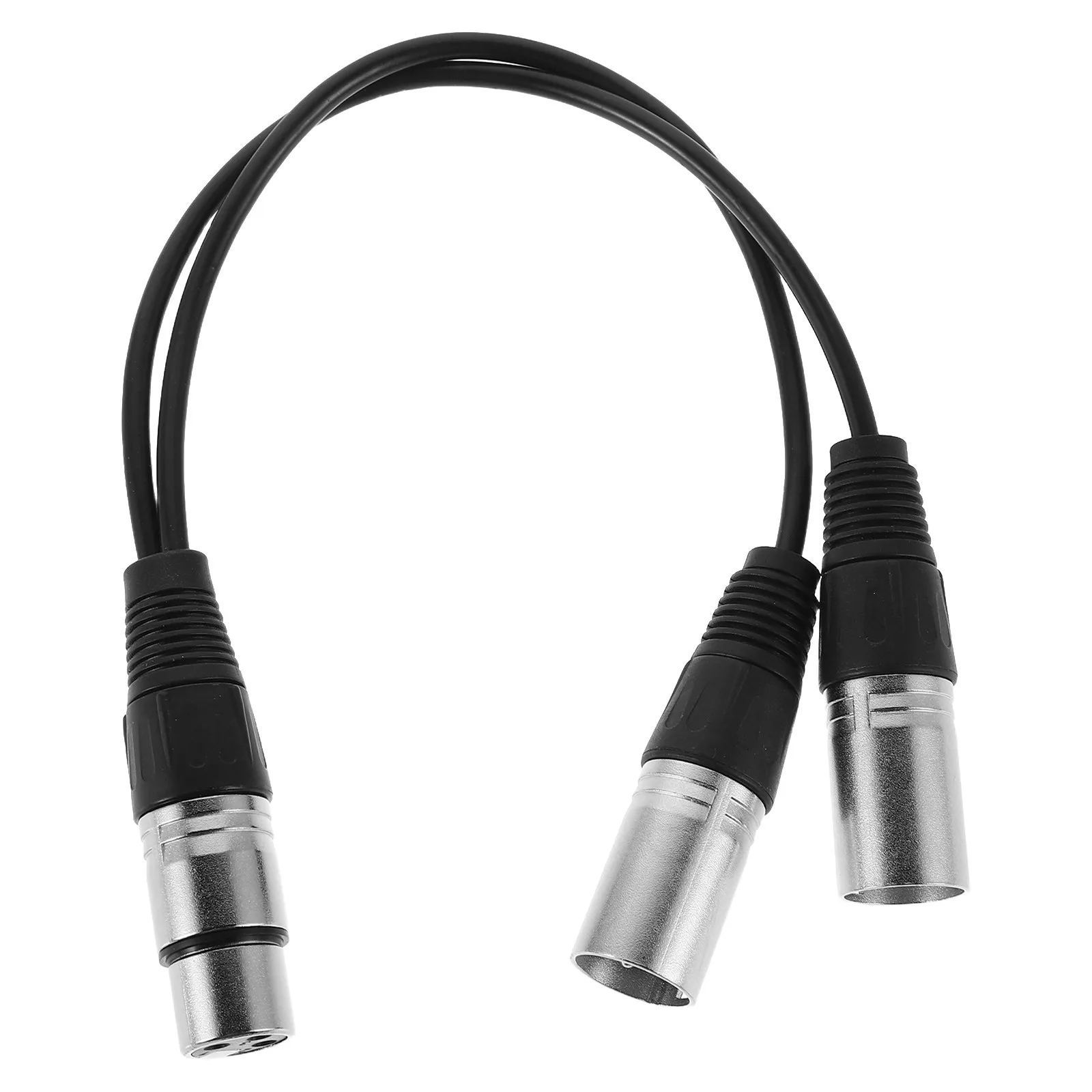 30cm Balanced XLR Microphone Splitter Cable – Female Input, Dual Male Outputs for Live Sound & Studio