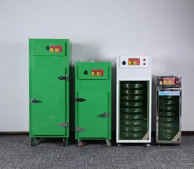 เครื่องอบแห้งผลไม้แบบกึ่งอัตโนมัติสำหรับองุ่น แอปริคอต พลัม ลูกแพร์ ใบไม้ ชา ผัก และอาหาร แบบหมุนได้