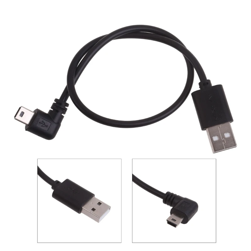 90 Degree Mini USB Cable USB to Mini USB Fast Data Charger Cable For MP3 MP4 Player Car DVR GPS Digital Camera