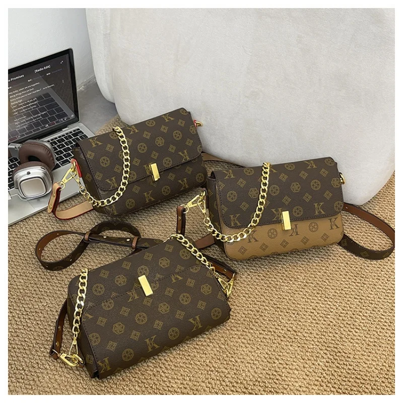 

New Classic Texture Crossbody Bag Versatile Crossbody Bag High-End Underarm Bag Nurse Bag Wide Shoulder Strap Bag