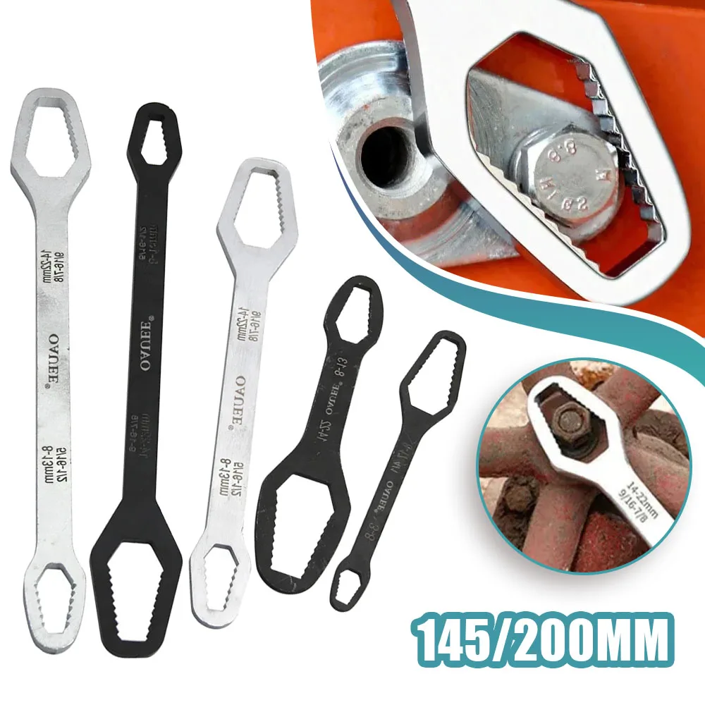 Universal Torx Wrench 8-22mm Self Tightening Adjustable Glasses Wrench Plate Double End Wrench Repair Tool Hand Wrench Tool