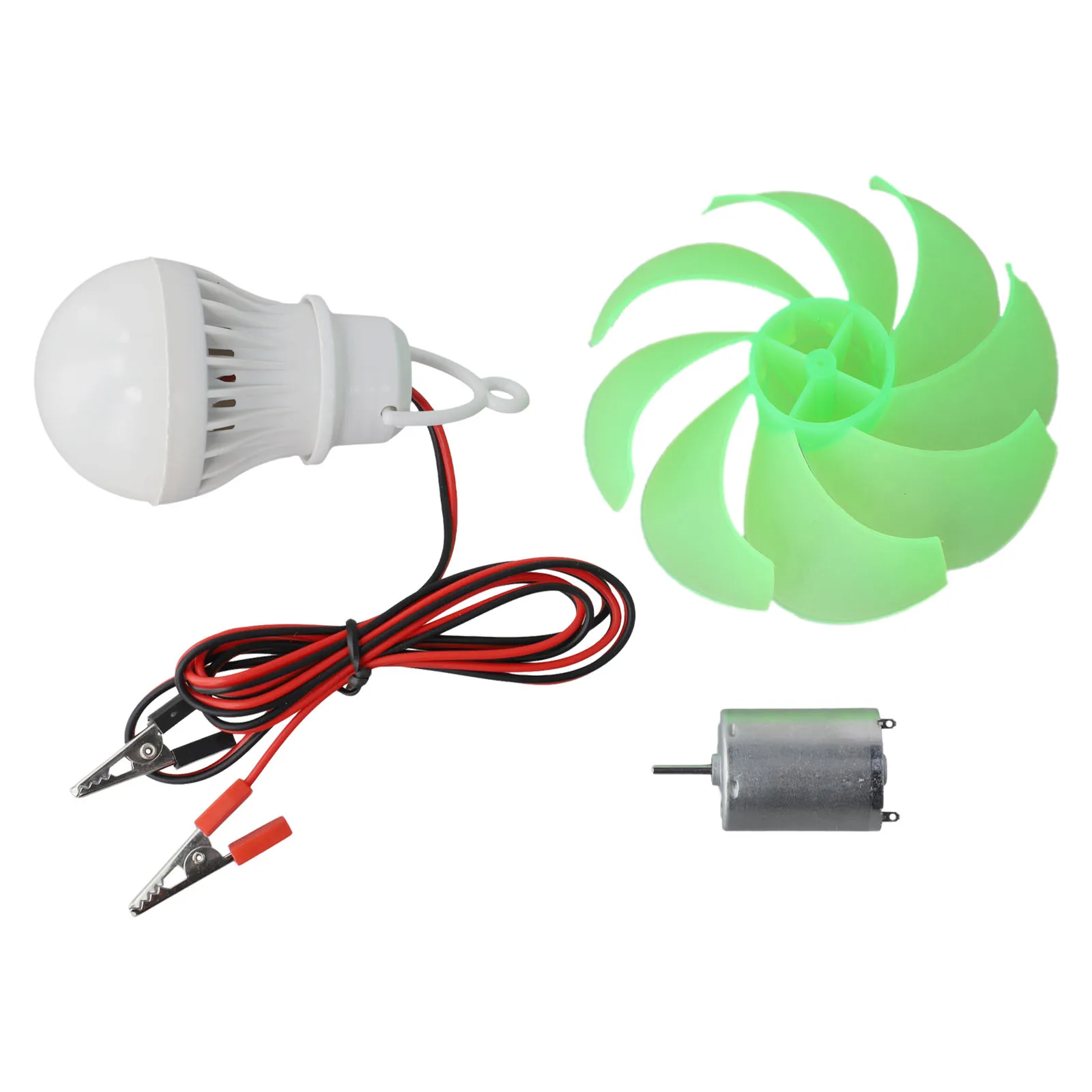 Bilah Motor Turbin Angin Generator Energi Alternatif Tenaga Angin Kit DIY LED Set Motor 12V Model Generator Kecil
