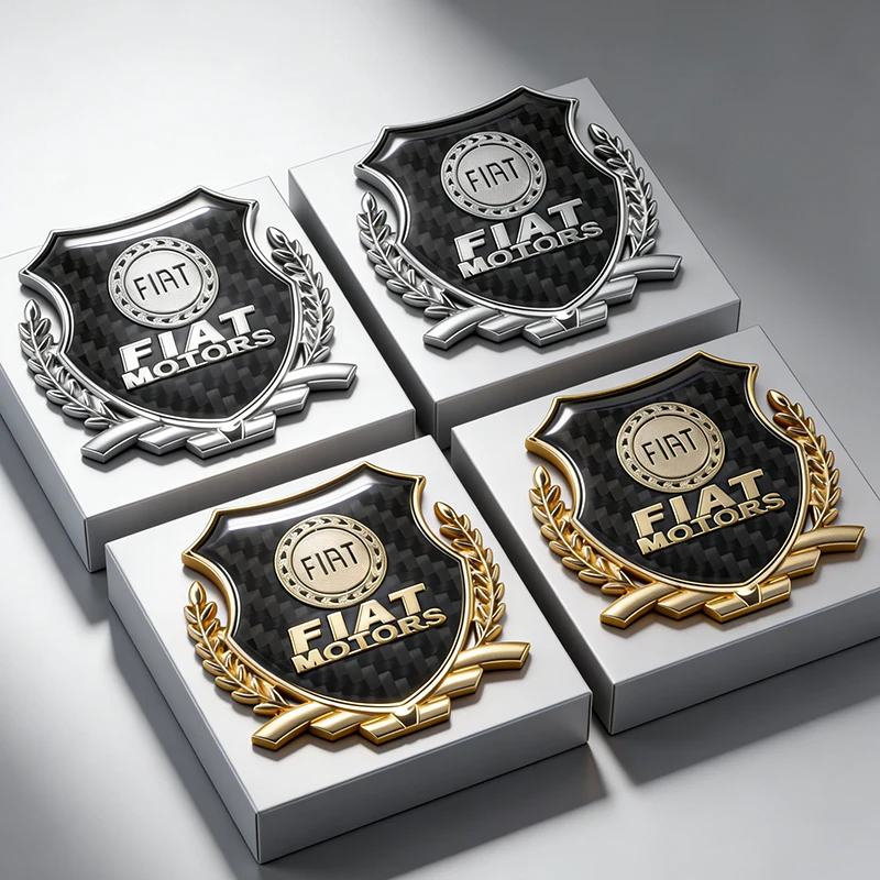 Pegatinas metálicas con insignia de águila para coche, accesorios decorativos para FIAT Abarth 500 Tipo FR Panda Argo Freemont Viaggio Bravo Punto, 2 uds.