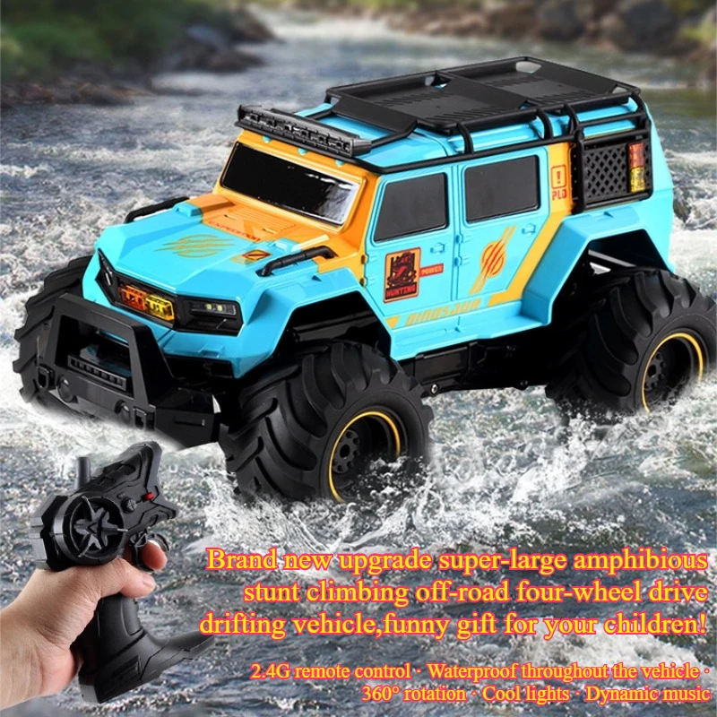 

Cool Stuff Toy Car Funny Gift-Hot 32cm Amphibious Stunt Rc Truck,Climbing Off-road 4WD Rc Cars,Remote Control Car,Toys for Boys