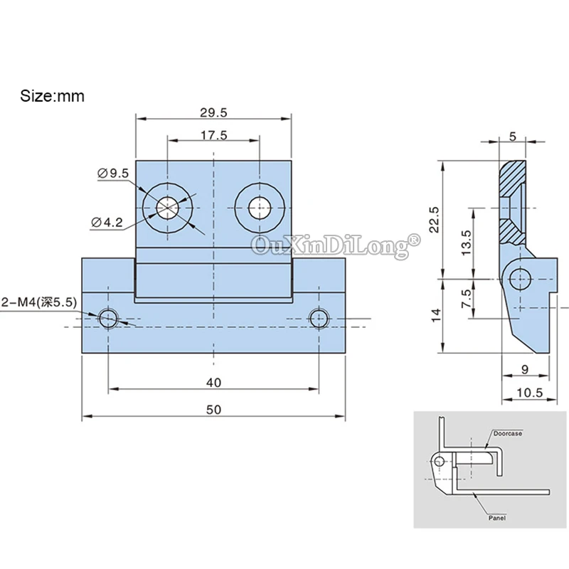 

Brand New 10PCS Zinc Alloy Industrial Equipment Cabinet Hinges Distribution Box Hinges Electric Cabinet Door Hinges Black