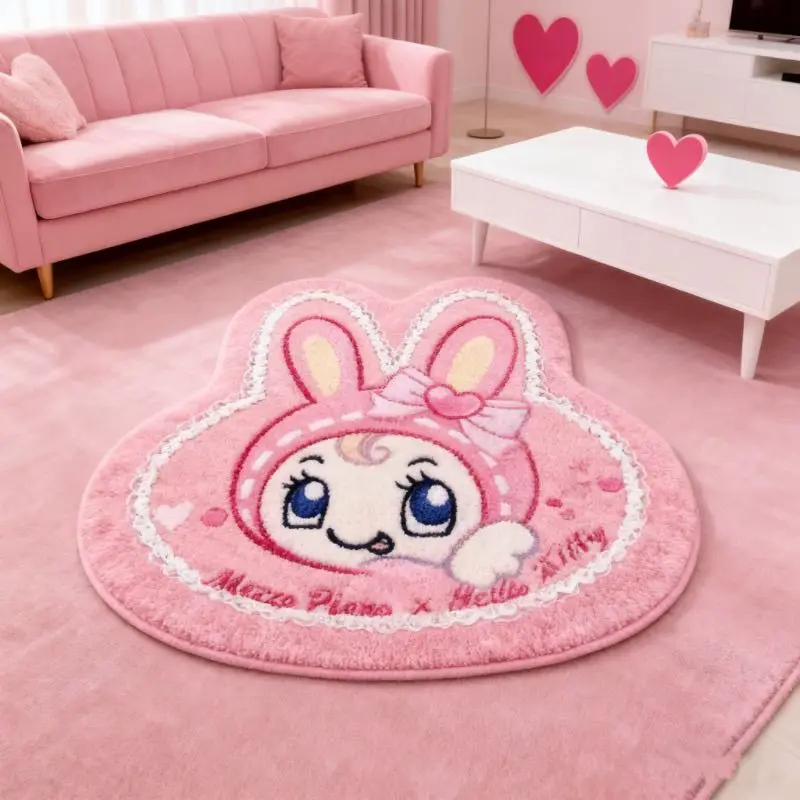 japanese Imitation Cashmere Cartoon Mp Carpet Bedroom Kitchen Bedside All Match Dustproof Blanket Sweet Girl Fluffy Home Mats