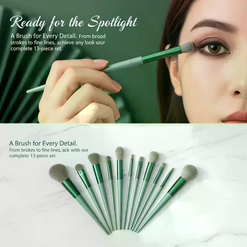 13Pcs Professional Makeup Brush Set With Accessories For Skin- Featuring Brushes,Suitable For Beginners