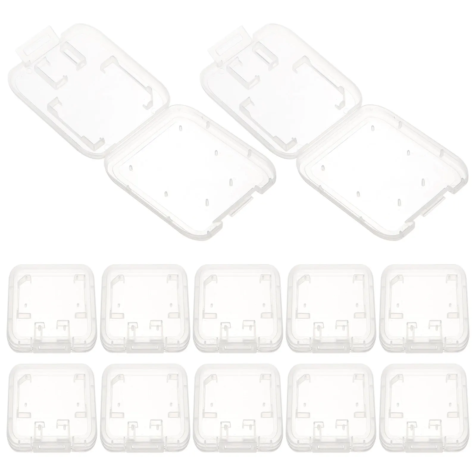 

24pcs Card Storage Box Memory Organizer Case Lightweight Durable Dustproof Lossproof Plastic Card Holder Wallet
