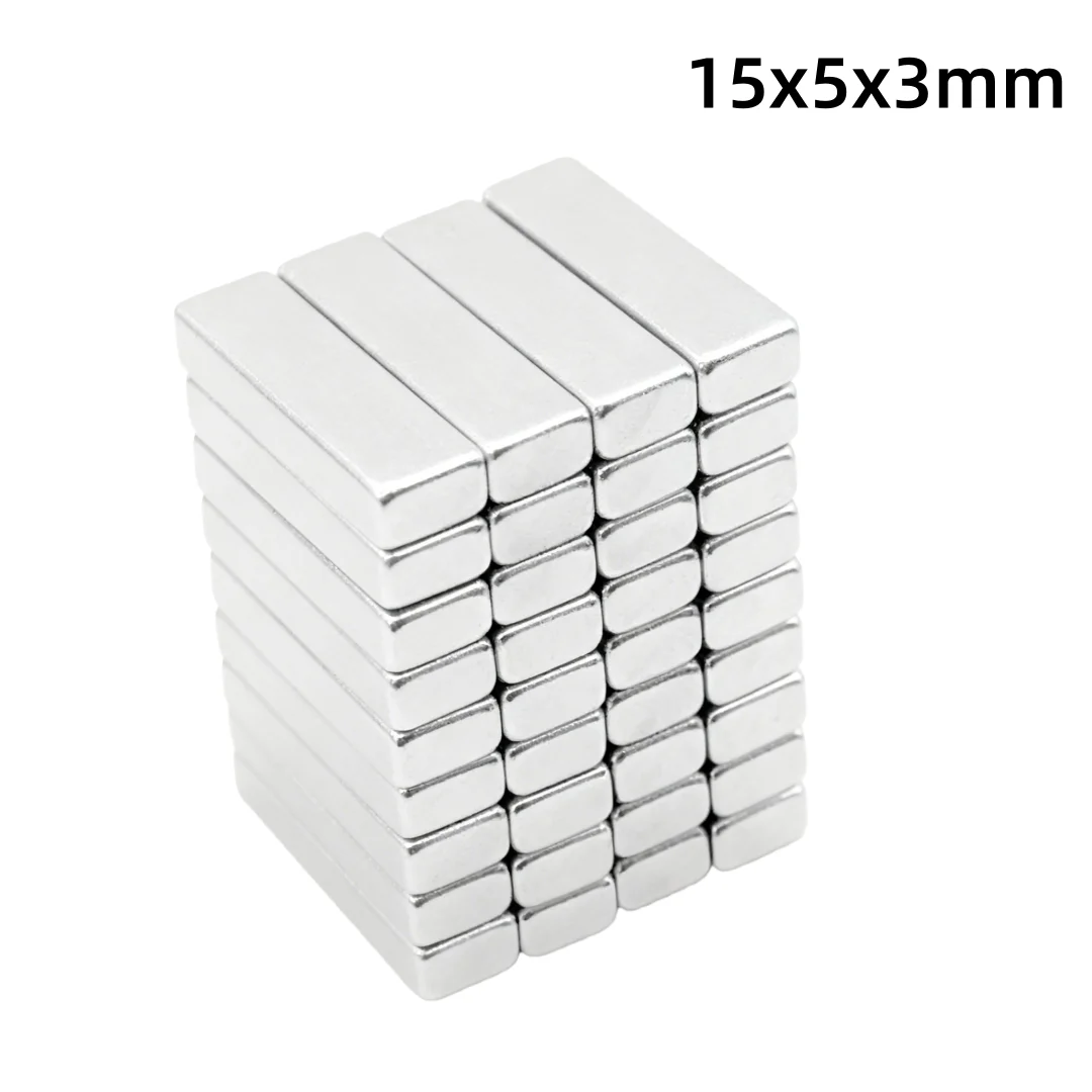 15x5x3mm Strong Powerful Block Magnets For Home Refrigerator,Office,DIY Building, Scientific, Craft, Education 15*5*3 15x5x3