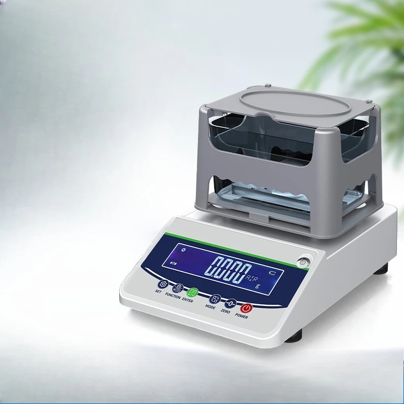 Electronic solid densitometer, liquid densitometer, plastic particle ceramics, specific gravity detector