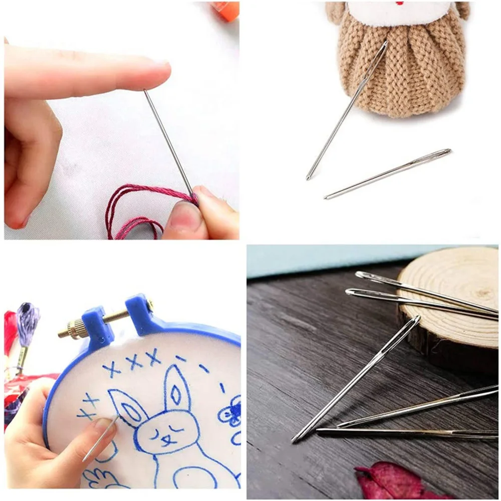 

Eye Blunt Stainless Steel Stitch Stitchery Leather Darning Sewing Needles Knitting Needle Embroidery Tool Sewing Accessories