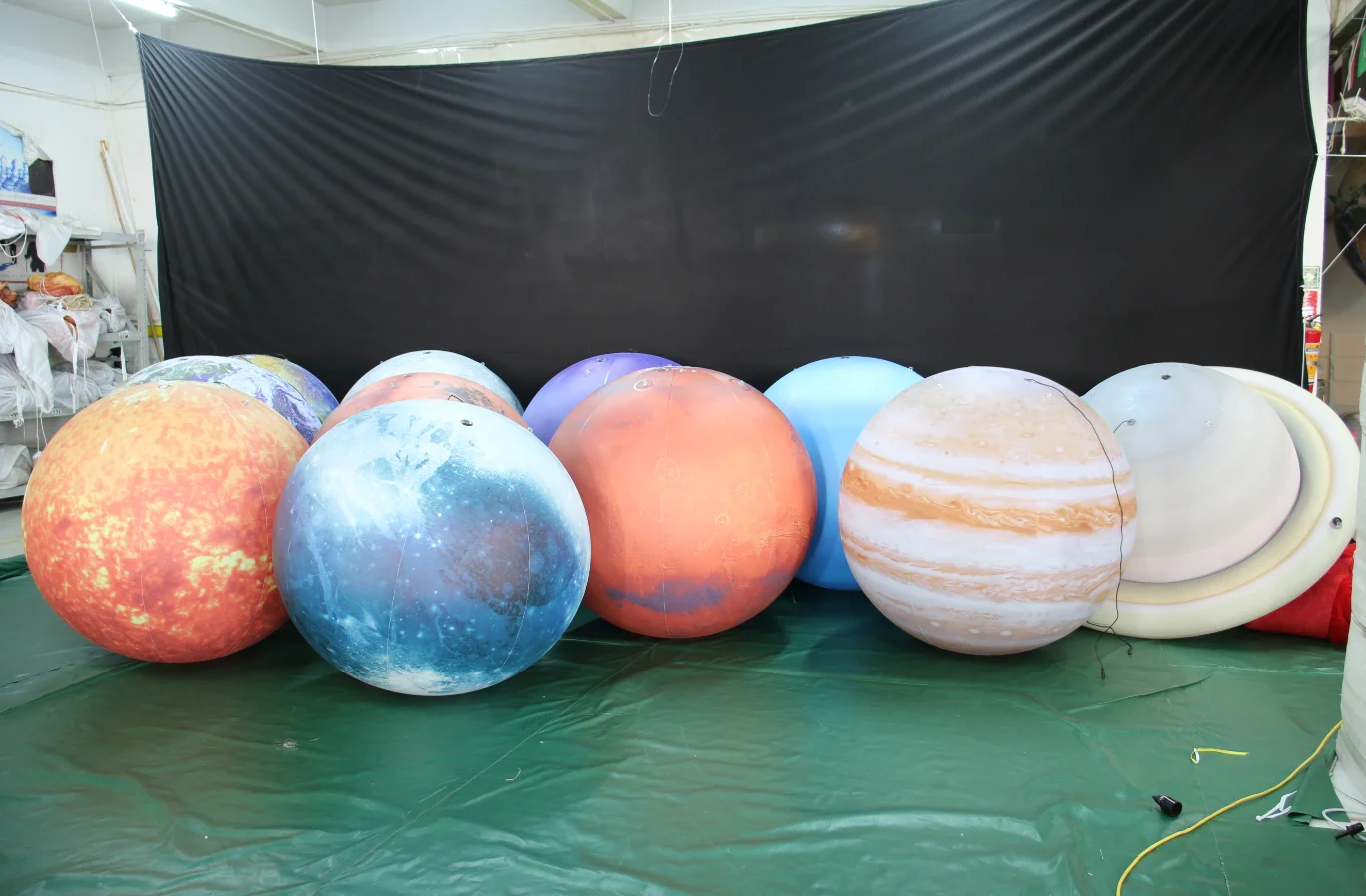 LED Colorful Giant Inflatable Solar System Astronomy Nine Inflatable Planets + Inflatable Moon Inflatable Sun For Decoration