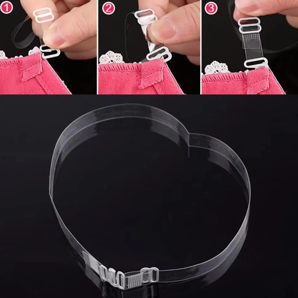 Clear Bra Straps Invisible Adjustable Non-Slip Transparent Shoulder Strap Replacement Extenders Bra Straps Lingerie Accessories