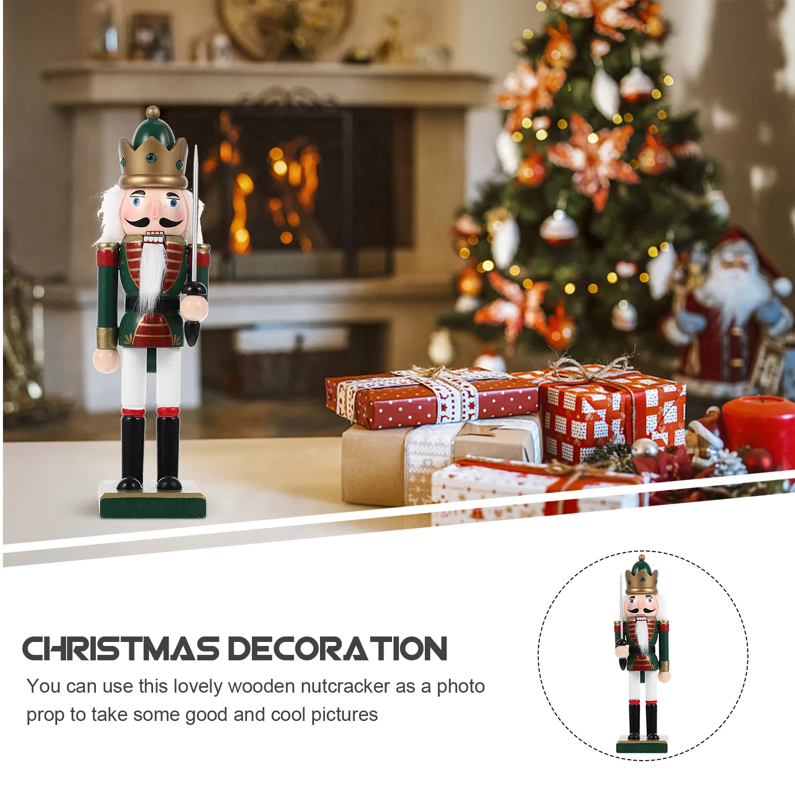 

Nutcracker Soldier Ornament Christmas Gifts Classic Holiday Desktop Decor Decoration Figures