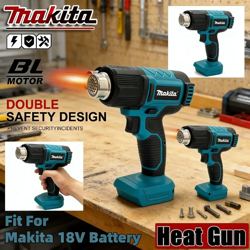 

Makita 550°C Temperature Control Heat Gun Handheld Hot Air Gun With LED Display Soldering Thermal Blower Tool