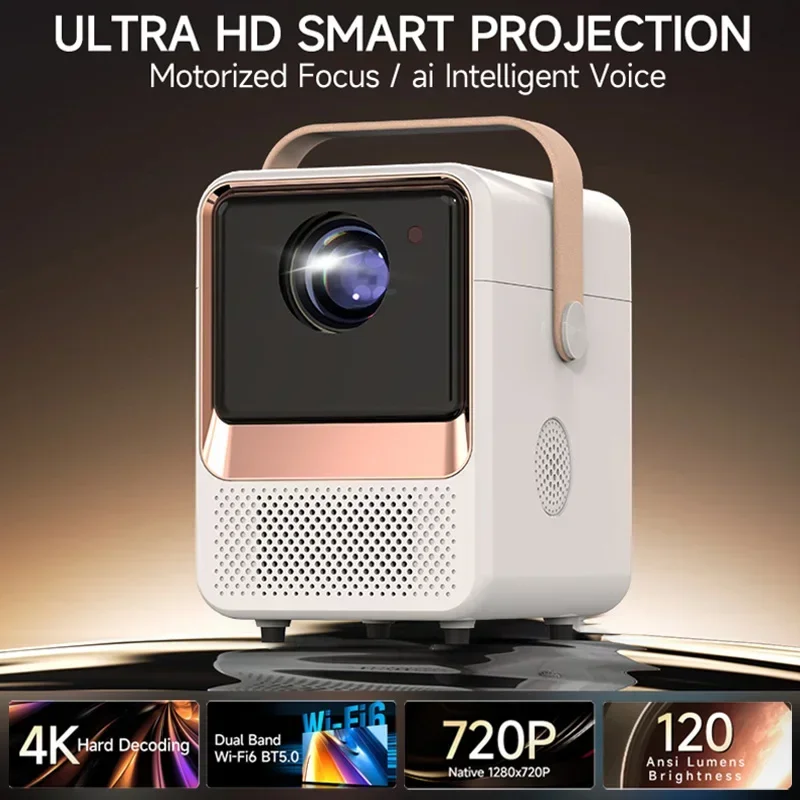 

2025 New S2 Projector 4K Native HD 1080P Dual Wifi6 Cinema Portable Projetor Built-in Android System Suitable for Home/outdoor