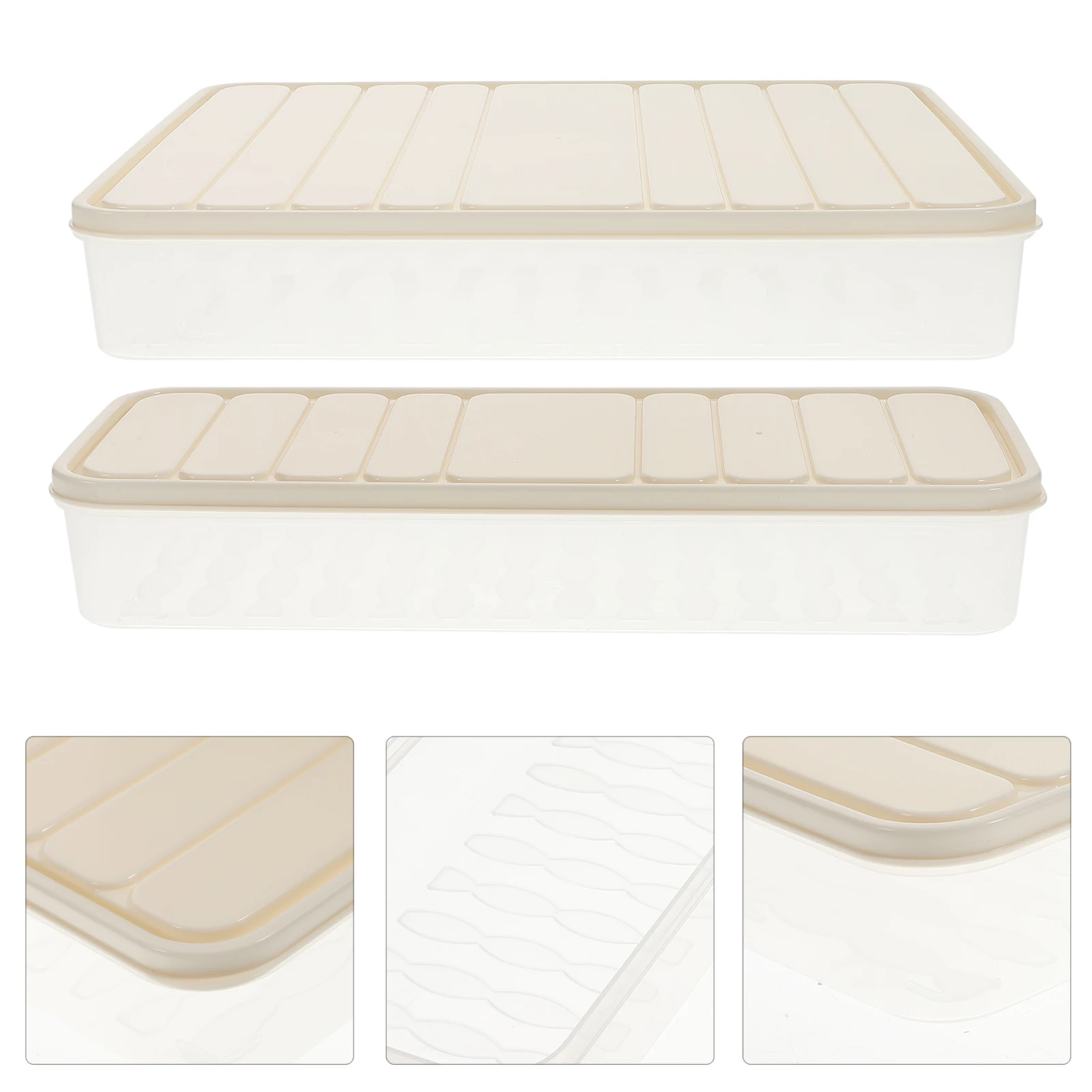 

2Pcs Transparent Food Container Refrigerator Organizer Bpa Free Boxes for Fruits Vegetables Fish Cheese