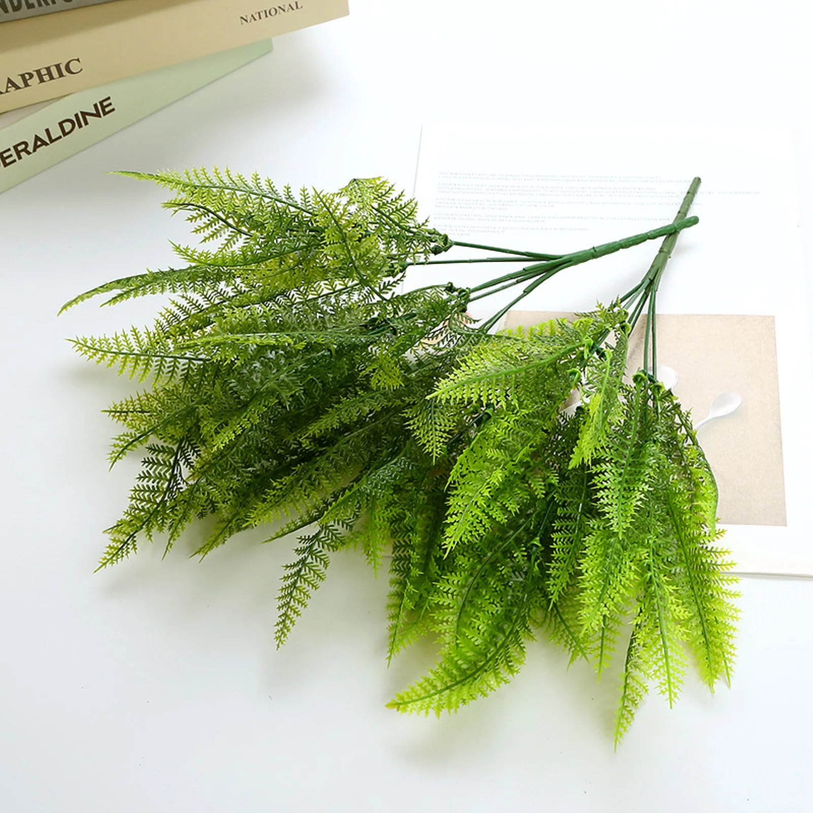 Simulation Plant DIY 7 Branches Plastic 49 Leaves Fake Greenery Fern Home Supplies Christmas Decorations  Table Decors