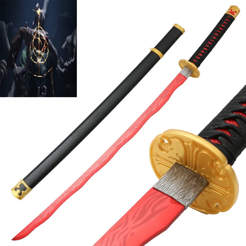 

Cosplay Game Eldend 40inch Bamboo Assembled Sword Katana Role Play Rings Weapon Model 100cm