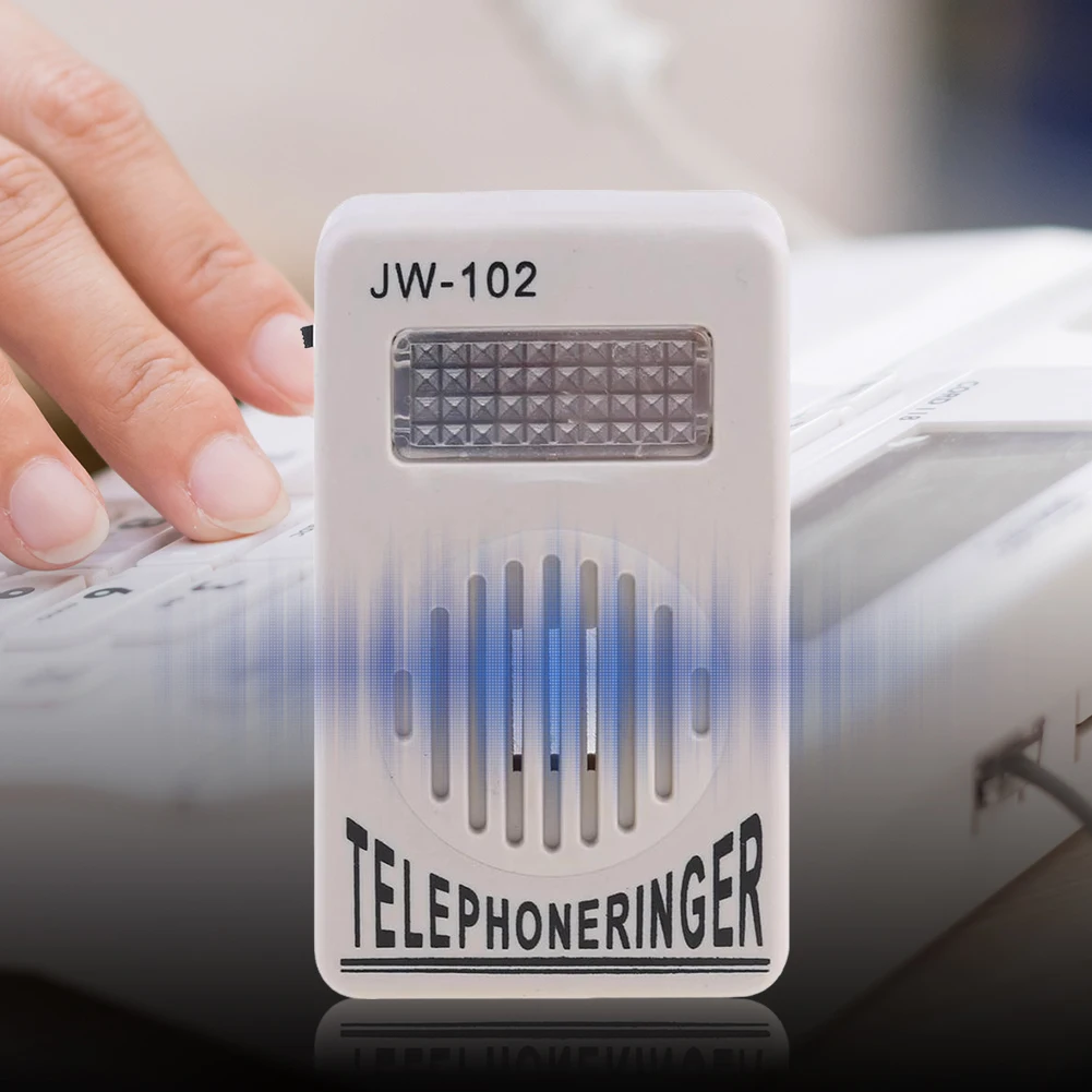 Loud Sound Telephone Ring Ringer Amplifier with Light Flasher Volume Enhancer Phone Amplifier Telephone Answering Accessories