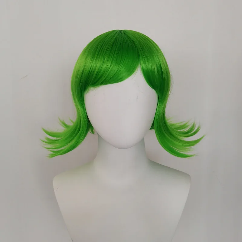 

Halloween Cosplay Wig Inside Out Reverse Green Short Hair Style