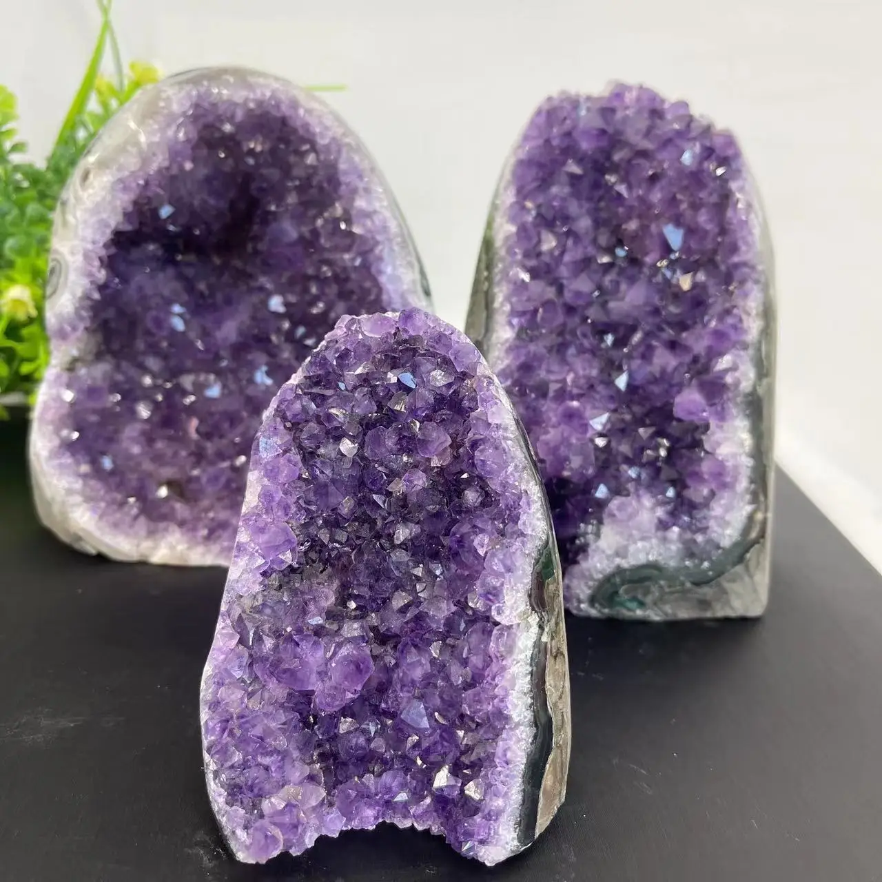 

Natural Crystal Cluster Amethyst Stone Geode Raw Quartz Minerals Real Uruguay Home Decoration Spiritual Chakra Reiki