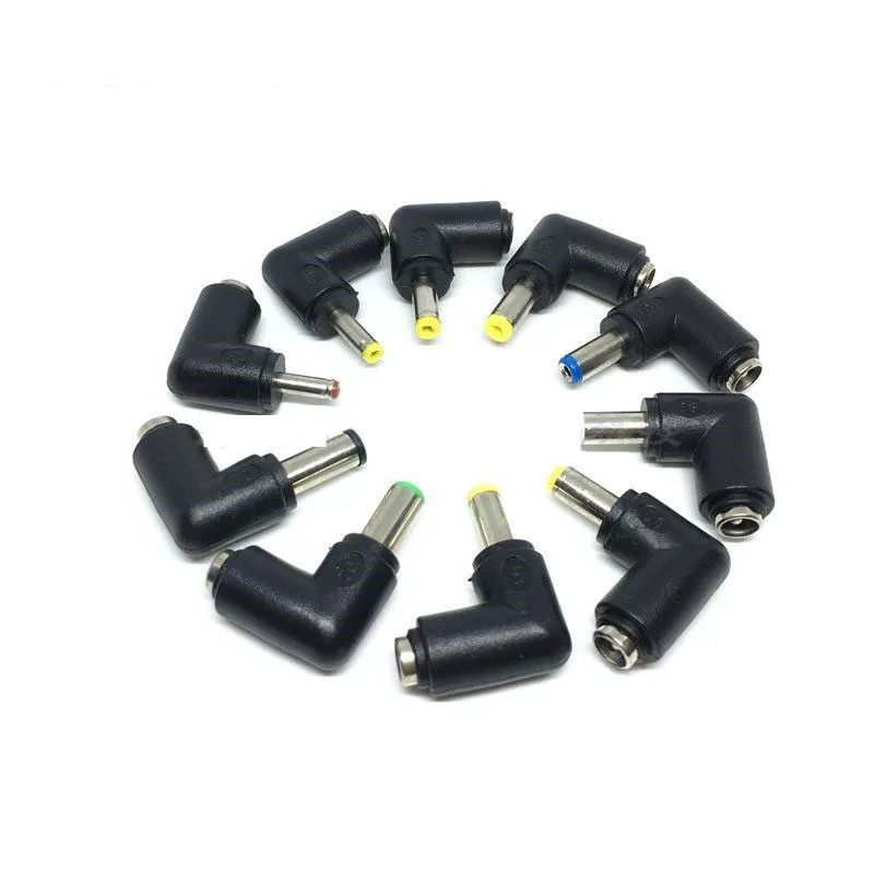 2Piece DC Round Mouth Power Conversion Head 5.5*2.1 Female To 3.5*1.35/4.0*1.7/4.8*1.7/5.5*2.1/5.5*2.5mm Elbow 90 Degrees