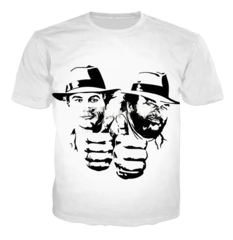 

2024 New Fashion Men/Women Bud Spencer Terence Hill 3D Print Short Sleeve T-Shirt Casual Hip Hop Summer T Shirt Tops