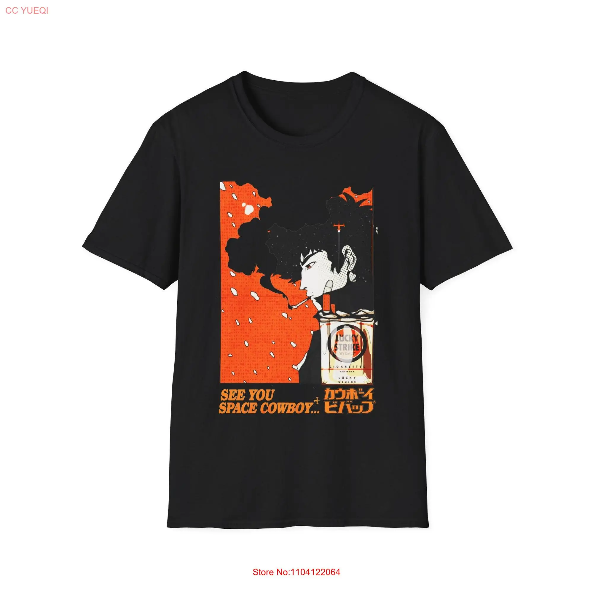 Cowboy Bepop Anime T Shirt Ein Dog Spike Spiegel Faye Valentine Space Lucky Strike Classic long or short sleeves