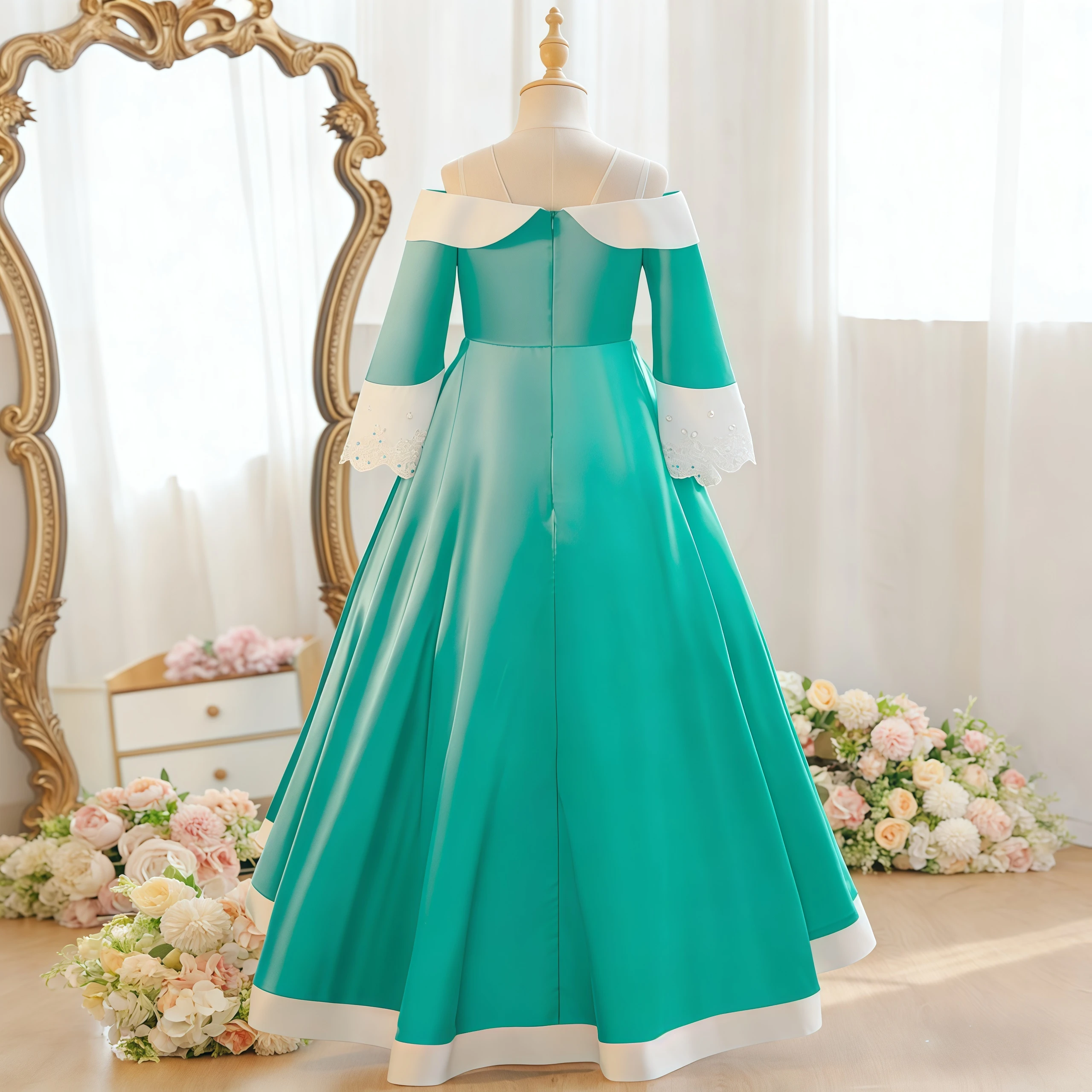 Girls Anime Rosalina Peach Princess Dress For Kids Halloween Disguise Cosplay Birthday Party Vestidos Halloween Carnival Costume