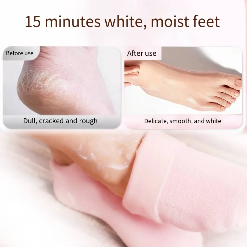 Silikon Anti Rissige Maske Socken Wiederverwendbare Peeling Feuchtigkeitsspendende Schutzhandschuhe Trockene Abgestorbene Haut Entferner Werkzeuge Hand Fuß Pflege