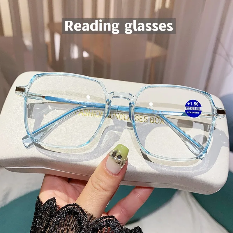 

Vintage Finished Reading Glasses Trend Blue Light Blocking Far Sight Eyelasses for Men Women Luxury Round Eyewear with Diopters