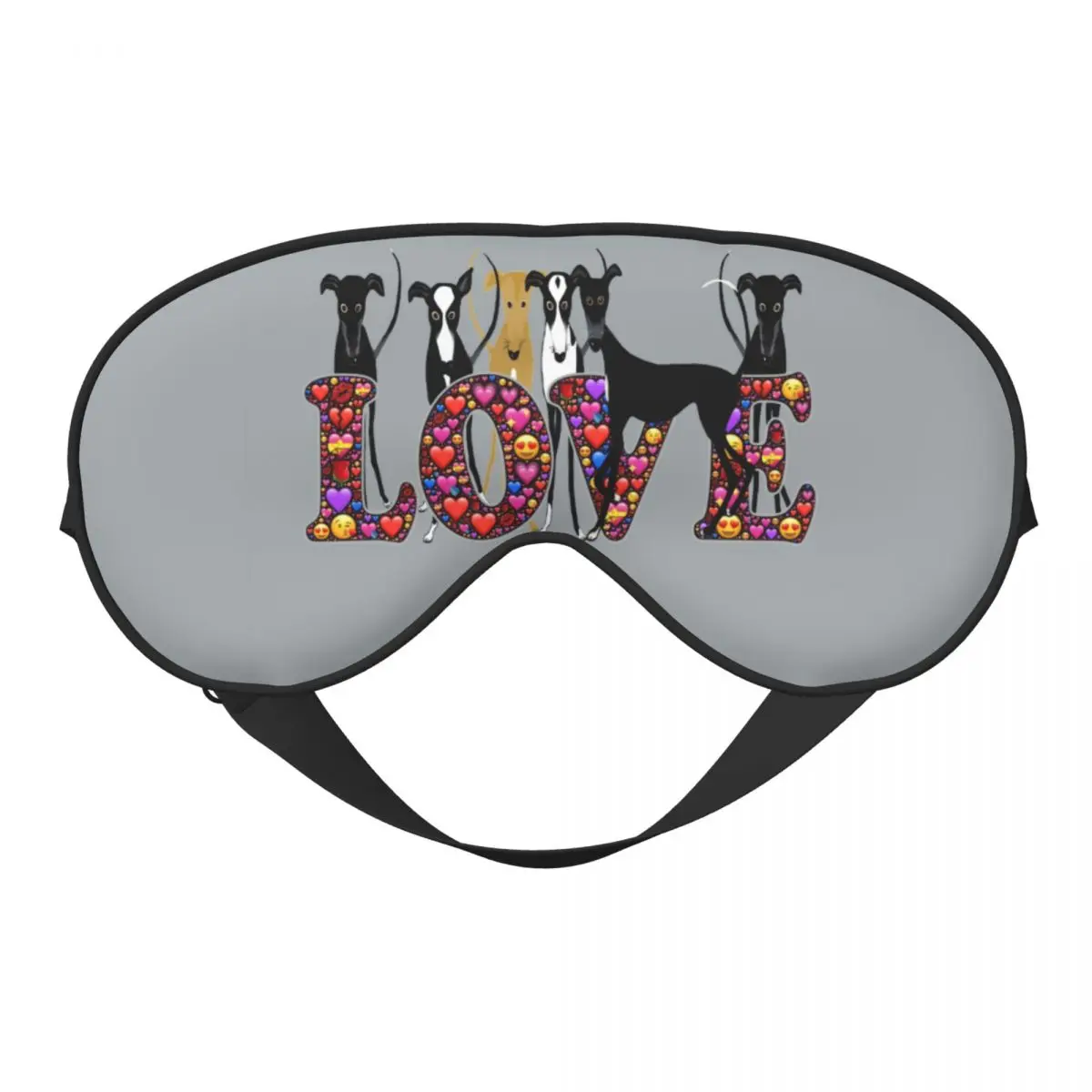 Love Hounds-mascarillas suaves para los ojos, vendas para dormir, galgo, Whippet, Sighthound, perro, almuerzo, parches para los ojos para hombres, siesta, salud, cubierta para los ojos