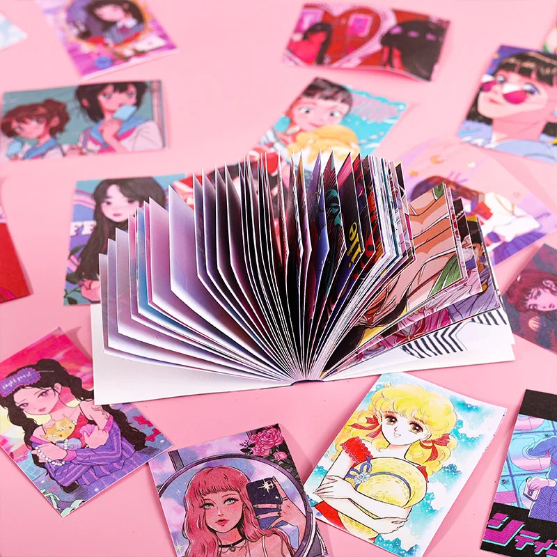 

50 шт. Kawaii манга девушка мини-наклейка книга креативный материал для коллажа декоративные наклейки девушка справочник DIY материал канцелярские принадлежности