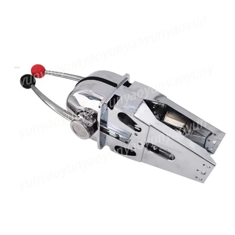 Dual Lever Marine Throttle Control Box, Stainless Steel Boat Engine Controller with Cables for Outboard Inboard Motor