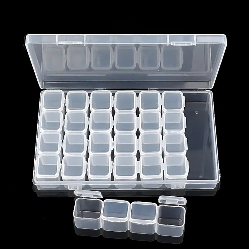 56/28 Grid Diamond Embroidery Box Painting Cross Stitch Tools Nail Accessory Boxes Case Useful Storage Dismountable